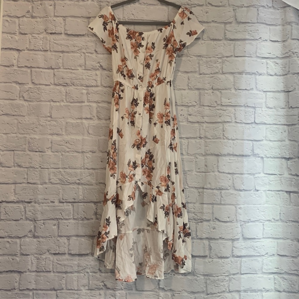 high-low floral dress
